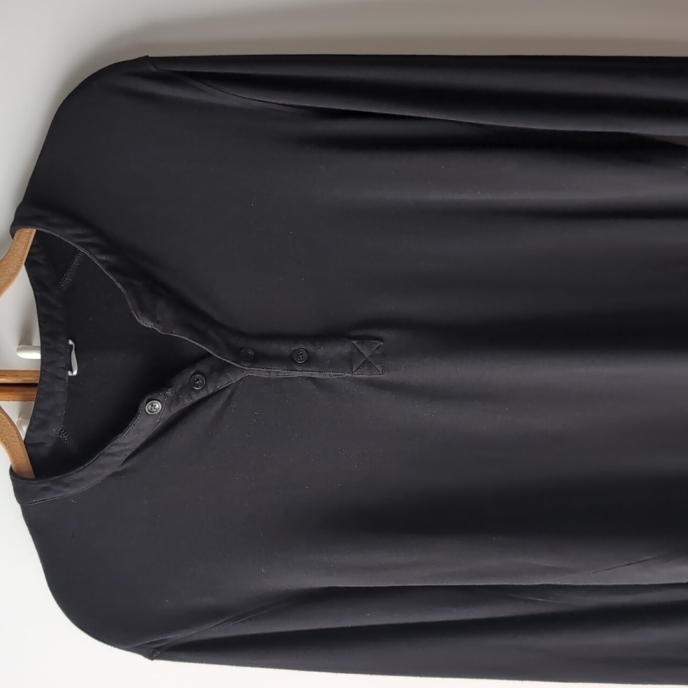 Kit & Ace Black Henley Shirt L - Picture 2 of 10